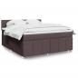 Preview: ARDEBO.de - Boxspringbett mit Matratze Dunkelbraun 180x200 cm Stoff