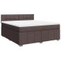 Preview: Boxspringbett mit Matratze Dunkelbraun 180x200 cm Stoff