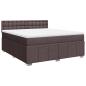 Preview: ARDEBO.de - Boxspringbett mit Matratze Dunkelbraun 180x200 cm Stoff