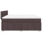 Preview: Boxspringbett mit Matratze Dunkelbraun 180x200 cm Stoff