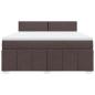 Preview: Boxspringbett mit Matratze Dunkelbraun 180x200 cm Stoff