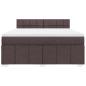 Preview: Boxspringbett mit Matratze Dunkelbraun 180x200 cm Stoff