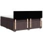 Preview: Boxspringbett mit Matratze Dunkelbraun 180x200 cm Stoff