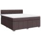 Preview: Boxspringbett mit Matratze Dunkelbraun 180x200 cm Stoff