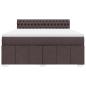 Preview: Boxspringbett mit Matratze Dunkelbraun 180x200 cm Stoff