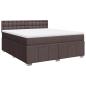 Preview: Boxspringbett mit Matratze Dunkelbraun 180x200 cm Stoff