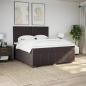 Preview: Boxspringbett mit Matratze Dunkelbraun 180x200 cm Stoff