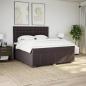 Preview: Boxspringbett mit Matratze Dunkelbraun 180x200 cm Stoff