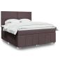 Preview: ARDEBO.de - Boxspringbett mit Matratze Dunkelbraun 180x200 cm Stoff