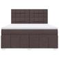 Preview: Boxspringbett mit Matratze Dunkelbraun 180x200 cm Stoff