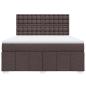 Preview: Boxspringbett mit Matratze Dunkelbraun 180x200 cm Stoff
