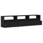 Preview: TV-Wandschrank mit LED Schwarz 180x31x45 cm