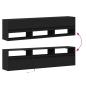 Preview: TV-Wandschrank mit LED Schwarz 180x31x45 cm