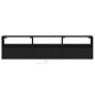 Preview: TV-Wandschrank mit LED Schwarz 180x31x45 cm