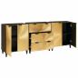 Preview: Sideboard 3 pcs Schwarz und Gold 60 x 33 x 75 cm