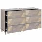 Preview: Sideboard 2 pcs Grau 60 x 33.5 x 75 cm Massivholz Mango