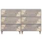 Preview: Sideboard 2 pcs Grau 60 x 33.5 x 75 cm Massivholz Mango