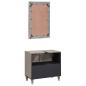 Preview: Badezimmermöbel Set Wandmontiert 2 pcs Grau 62 x 33 x 58 cm