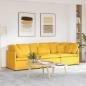 Preview: ARDEBO.de - Modulares Sofa mit Kissen Cordstoff Hellgelb