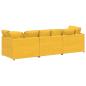 Preview: Modulares Sofa mit Kissen Cordstoff Hellgelb