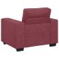 Preview: 3-teiliges Sofa-Set mit Kissen, weinroter Stoff