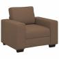 Preview: 3-teiliges Sofa-Set mit Kissen, brauner Stoff