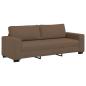 Preview: 3-teiliges Sofa-Set mit Kissen, brauner Stoff