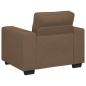 Preview: 3-teiliges Sofa-Set mit Kissen, brauner Stoff