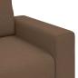 Preview: 3-teiliges Sofa-Set mit Kissen, brauner Stoff