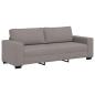 Preview: 3-teiliges Sofa-Set mit Kissen, taupefarbener Stoff