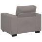 Preview: 3-teiliges Sofa-Set mit Kissen, taupefarbener Stoff