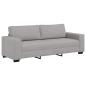 Preview: 3-teiliges Sofa-Set mit Kissen, wolkengrauer Stoff