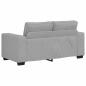 Preview: 3-teiliges Sofa-Set mit Kissen, wolkengrauer Stoff