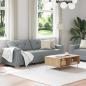 Preview: 2-teiliges Sofa-Set mit Kissen, hellgrauer Stoff