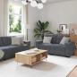 Preview: ARDEBO.de - 2-teiliges Sofa-Set mit Kissen, dunkelgrauer Samt