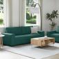 Preview: 2-teiliges Sofa-Set mit Kissen, dunkelgrüner Stoff