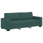 Preview: 2-teiliges Sofa-Set mit Kissen, dunkelgrüner Stoff