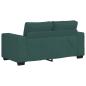 Preview: 2-teiliges Sofa-Set mit Kissen, dunkelgrüner Stoff