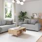 Preview: ARDEBO.de - 2-teiliges Sofa-Set mit Kissen, wolkengrauer Stoff