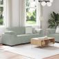 Preview: 2-teiliges Sofa-Set mit Kissen, hellgrauer Samt