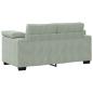 Preview: 2-teiliges Sofa-Set mit Kissen, hellgrauer Samt