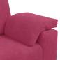 Preview: 2-teiliges Sofa-Set mit Kissen, weinroter Samt