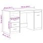 Preview: Schreibtisch mit Unterschrank Altholz Holzwerkstoff