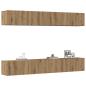 Preview: ARDEBO.de - 4-teiliges TV-Wandschrank-Set Artisan Oak 100x30x30 cm