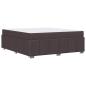 Preview: Bettgestell mit Matratze Dunkelbraun 180 x 200 cm Stoff