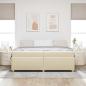 Preview: Bettgestell mit Matratze mit Matratze Creme 200 x 200 cm Stoff