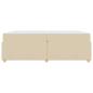 Preview: Bettgestell mit Matratze mit Matratze Creme 200 x 200 cm Stoff