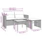 Preview: 3-teiliges Gartensofa-Set mit Kissen, grau, Polyrattan