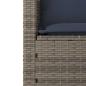 Preview: 3-teiliges Gartensofa-Set mit Kissen, grau, Polyrattan