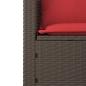 Preview: 3-teiliges Gartensofa-Set mit Kissen, braun, Polyrattan
